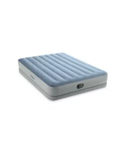 MATERASSO MATRIMONIALE GONFIABILE INTEX "AIRBED DURA-BEAM MID-RISE COMFORT" CON POMPA USB AZZURRO CHIARO 152X203X36 CM - COD. 64159